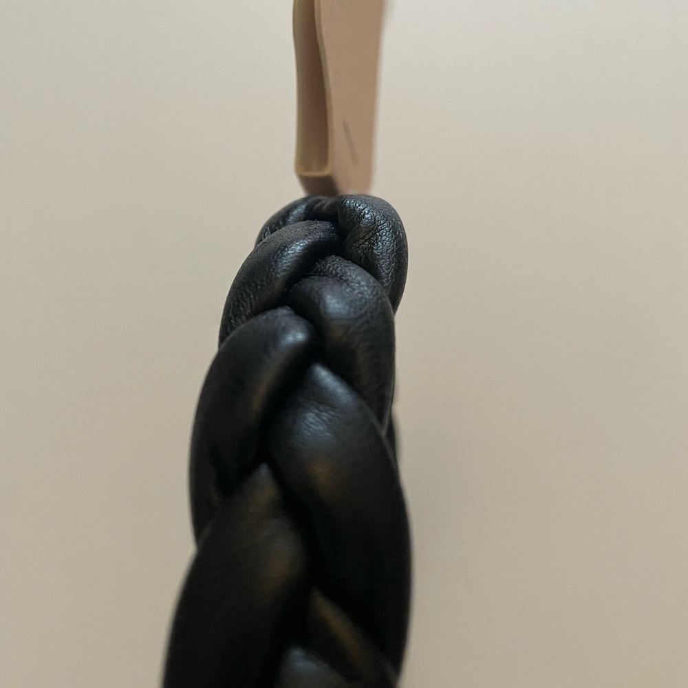 Sincerely Jules Black Faux Leather Braided Headband - Picture 3 of 5